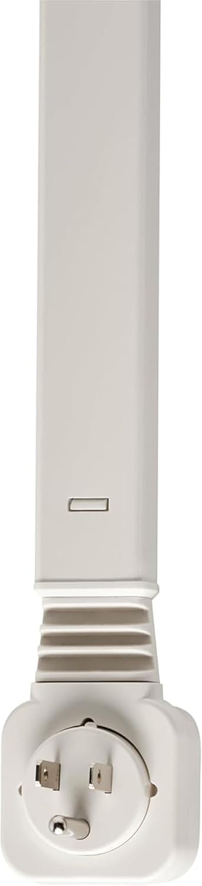 Versatile Socket Extension with USB-A, USB-C, and Dual AC Outlets - Adjustable 22" to 34" with 180° Rotation for Easy Access Behind Sofas